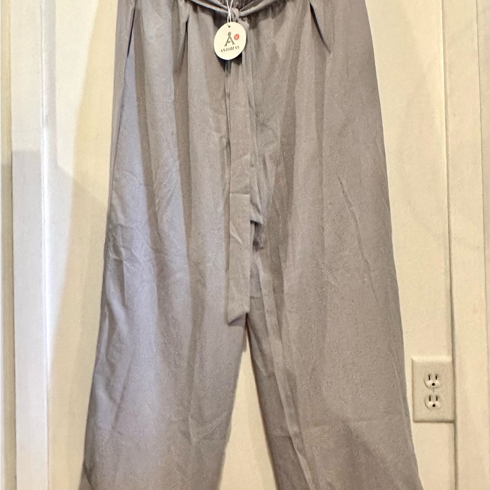 Gray Flowy Pants